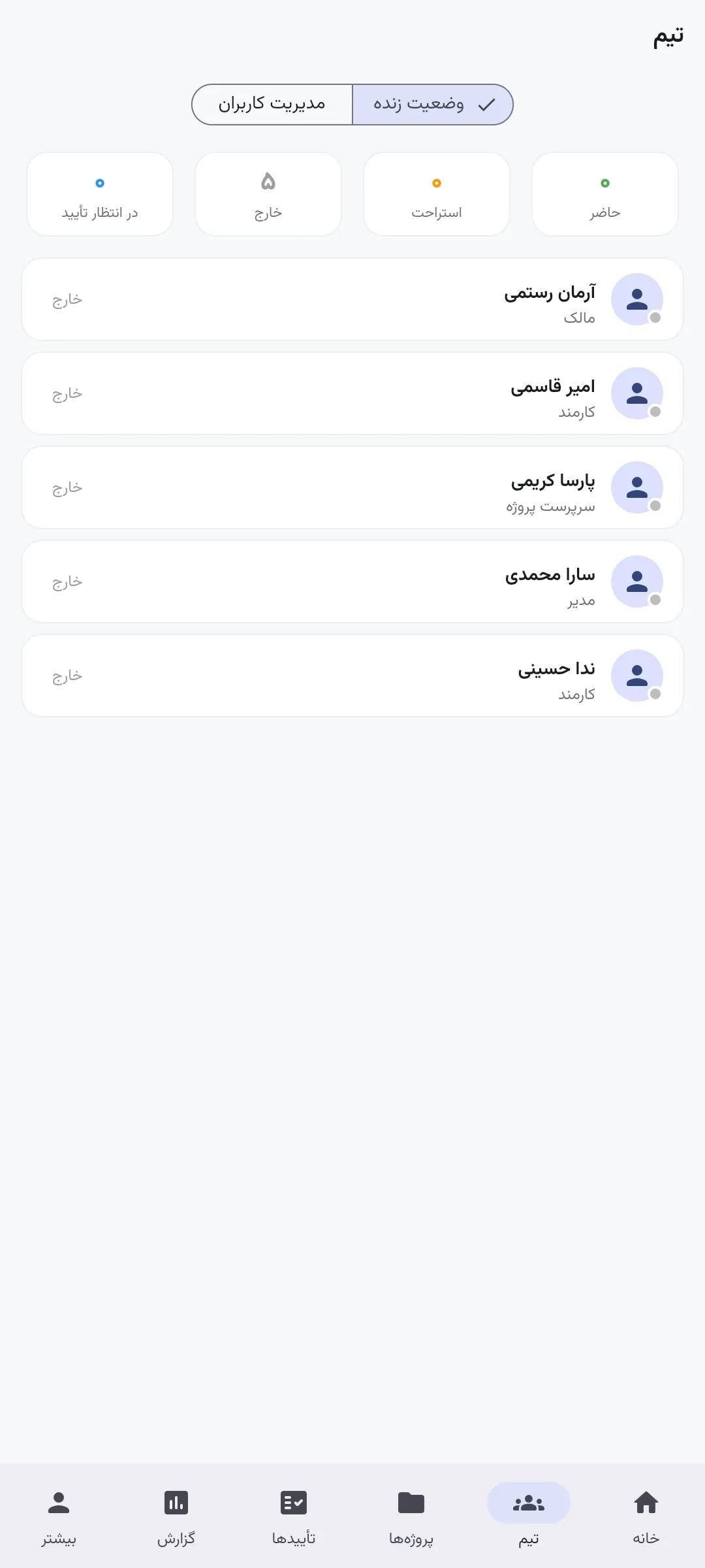 وقتار — حضور و غیاب و ثبت زمان — 2